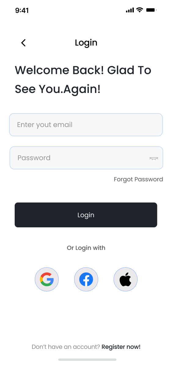 Taxi App UI Design